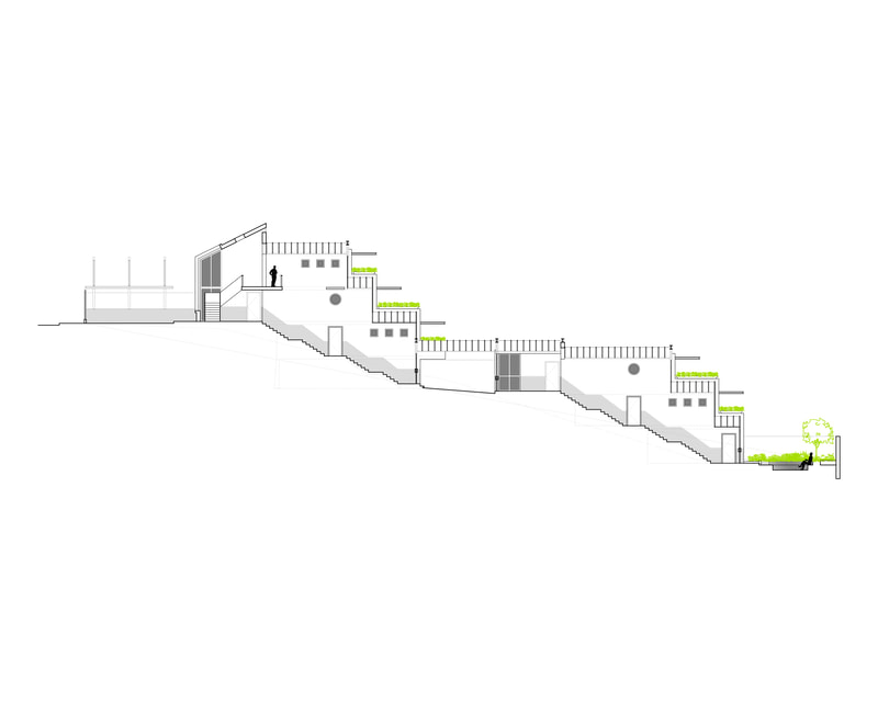 Corte por la escalinata.